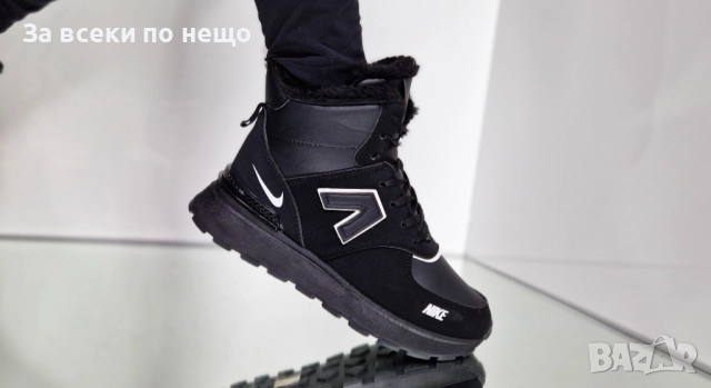 Nike Дамски Черни Меки И Топли Боти Найк Код P1414, снимка 4 - Дамски боти - 52179753