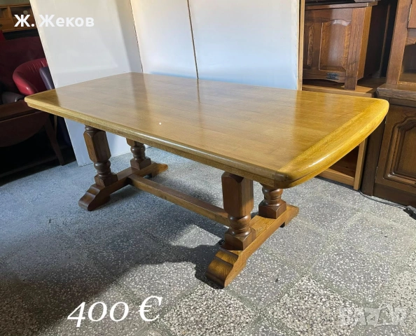 МАСИВНА ДЪРВЕНА ТРАПЕЗНА МАСА - стил и здравина, снимка 2 - Маси - 53916294