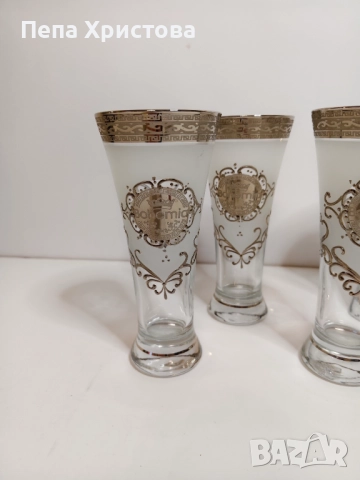 Комплект от 6 броя чаши за вода от чешки кристал Бохемия., снимка 2 - Чаши - 52901643