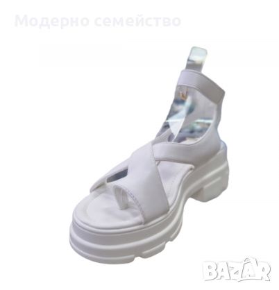 Дамски ежедневни спортни сандали в бяло, снимка 1 - Сандали - 46199036