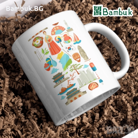 Чаша ,,Аз уча корейски език”, снимка 5 - Чаши - 52576885