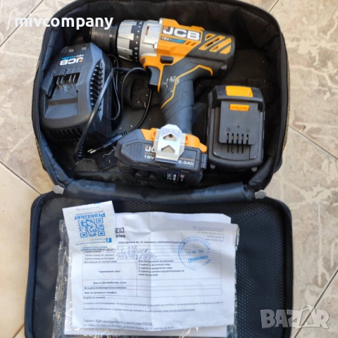 Акумулаторен винтоверт JCB 18DD-2X-E Гаранция!!!