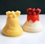 3D коледни камбанка камбана "Merry Christmas" Силиконов молд форма за свещи гипс сапун , снимка 1