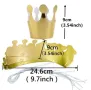 Парти украса картонена корона за глава сребриста златиста украса рожден ден детска парти, снимка 2