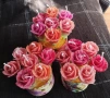 Букетчета от седем рози восъчни, ароматни, снимка 3