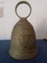 Стара камбана, звънец, бронзова ръчна отливка. Масивна с размери: 21х13см. с ухото, снимка 1 - Антикварни и старинни предмети - 45684750