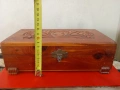 Винтидж дървена кутия за цигари, снимка 2