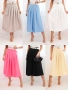Дамска вискозна пола с колан и плисета, 7цвята , снимка 1