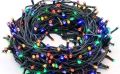 Цветни коледни лампички с черен кабел / 100led светлини - 5 метра, снимка 1 - Декорация за дома - 45788371