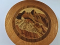 Дървено пано дърворезба декоративна чиния за стена, снимка 8