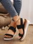 Дамски сандали с каишка на глезена и с отворени пръсти, 3цвята , снимка 2