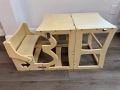 Монтесори кула 3 в 1 – помощна кула, бюро и стол, дъска за рисуване, снимка 1