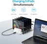 Unitek 60W USB зарядна станция 10 порта за телефони таблети SmartIC, снимка 7