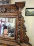 Старинен бюфет/писалище с огледало и дърворезба, снимка 5