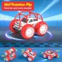 Нова Водоустойчива амфибийна 4WD RC кола с 360 обръщания и LED за деца, снимка 5