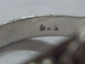 Стар масивен сребърен пръстен с голям камък., снимка 4