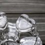 Стилен свещник от огнеопорно стъкло с форми сърца, снимка 1 - Декорация за дома - 45551049