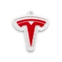 Стилен ключодържател TESLA – нов модел, червено и бяло, снимка 1