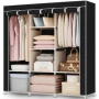 Сгъваем текстилен гардероб XXL 170x170x45 см – просторен, здрав и практичен, снимка 6
