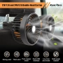 Двоен вентилатор за автомобил 12V/24V – USB & запалка, 360° ротация, 3 скорости, за задната седалка, снимка 5