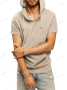Мъжка ежедневна тениска с качулка и къс ръкав, 5цвята , снимка 3