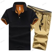 Мъжки летен комплект от две части, къси панталони и риза, 9цвята , снимка 2 - Други - 45266422