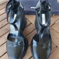 Prada сандали на платформа 39 естествена кожа, снимка 2 - Дамски обувки на ток - 45155122
