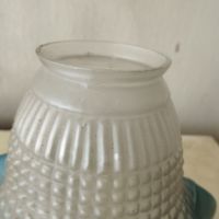 Старо стъкло за лампа арт деко, снимка 4 - Настолни лампи - 45279629