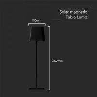 Настолна LED Соларна Магнитна Лампа 5W Черна 3в1, снимка 10 - Настолни лампи - 45189179