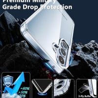 Нов Защитен Кейс за Samsung A55 5G Прозрачен Луксозен Лек Тънък + протектор, снимка 6 - Калъфи, кейсове - 45332702