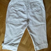 Два дамски летни 3/4 панталона: бял-DiKa, светлозелен-Replay, размер S, снимка 2 - Къси панталони и бермуди - 45163278