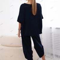 Дамски памучен комплект блуза + панталон, 3цвята , снимка 14 - Комплекти - 45669920