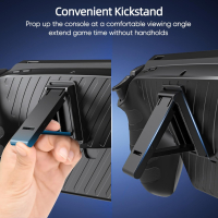 Защитен калъф FASTSNAIL за Playstation Portal, удароустойчив силиконов с вградена стойка, черен, снимка 7 - Аксесоари - 45047829
