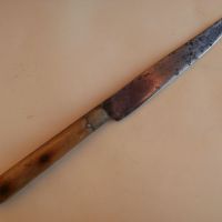 Български стар нож с надпис на него, снимка 6 - Ножове - 45483674