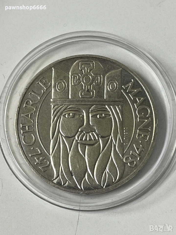 Франция 100 франка, 1990 Карл Велики, снимка 1