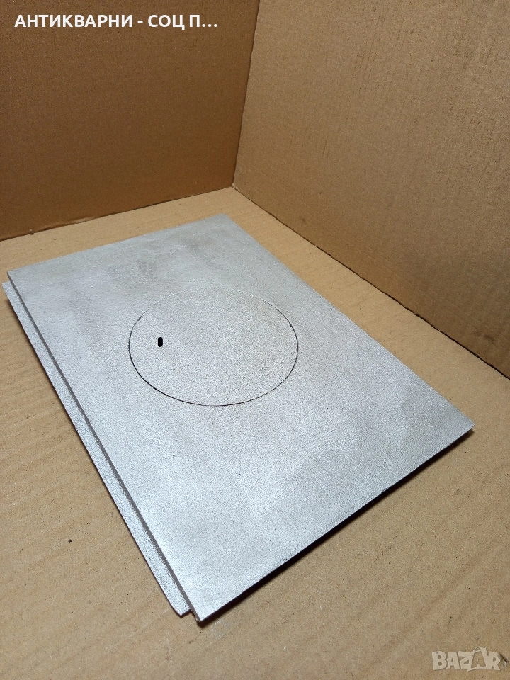 Соц Стара Чугунена Плоча От Стара Печка За Камини Барбекюта. , снимка 1