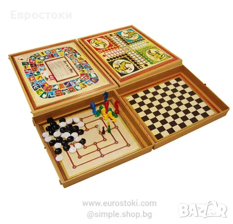 Комплект настолни игри 8 в 1 Dujardin Jeux Coffret 8 Jeux, 8 класически настолни игри в една кутия, снимка 1