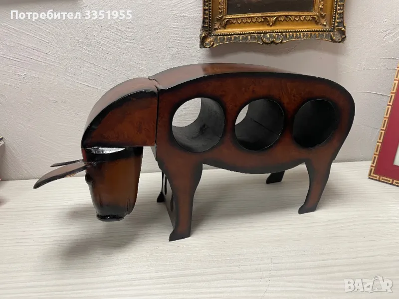 Красива дървена стойка за Вино, снимка 1