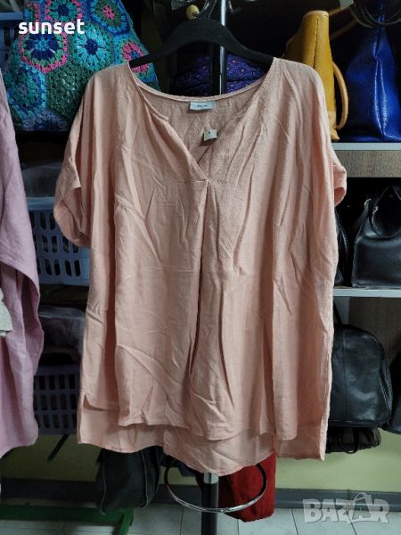 бледорозова ЛЕНЕНА риза,голям размер- 48/50, снимка 1