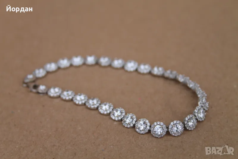 Дамска  гривна от бяло злато , снимка 1