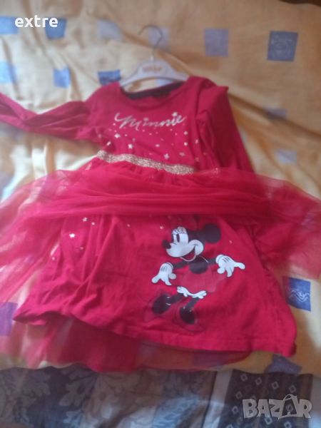 детска рокля Дисни Мини Маус червена 116, снимка 1