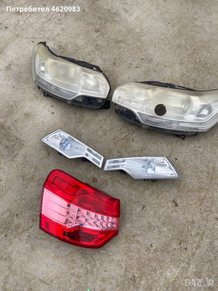 Ситроен 2008-2015 г -CITROEN C5 2008-2015 г фарове , халогенни , Ляв стоп лед , снимка 1