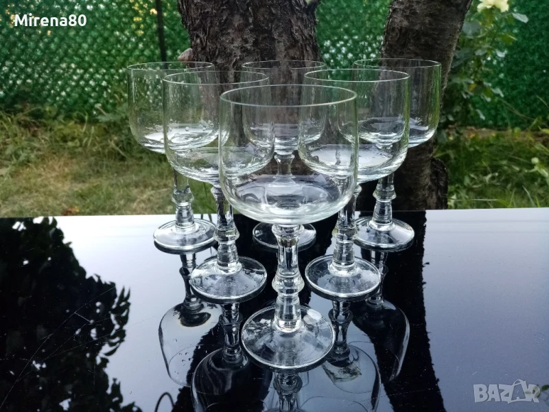 Български кристален сервиз за вино, снимка 1