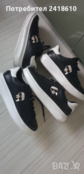 Karl Lagerfeld Leather Mens Size 45/29см 44/28 ОРИГИНАЛ! Мъжки спортно - елегантни обувки / кецове/ , снимка 1