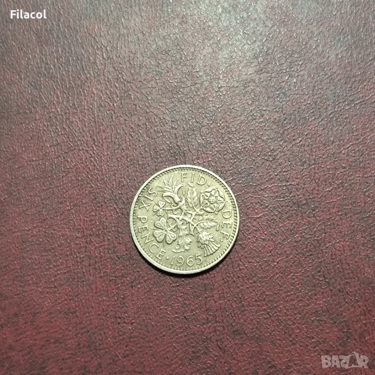 Великобритания 6 пенса 1965 г., снимка 1