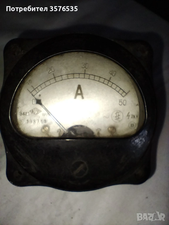 Продавам амперметър 50 А, снимка 1