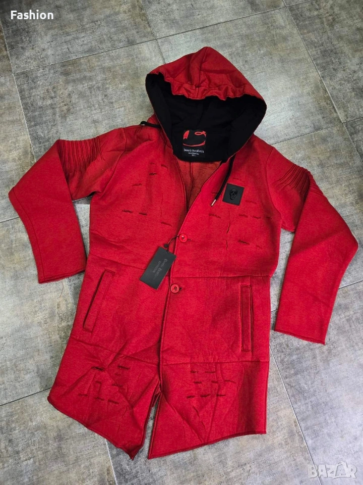 Нова мъжка червена поларена жилетка BENTLI, снимка 1