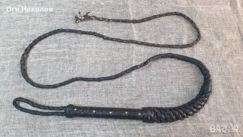 Оригинален плетен кожен бич, снимка 1