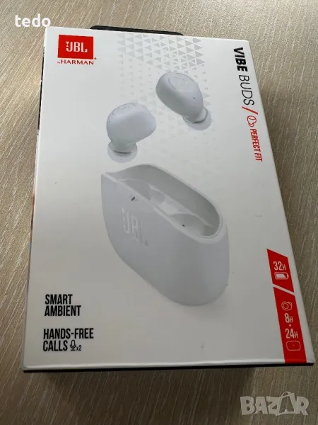 Слушалки JBL Vibe BUDS бели , снимка 1