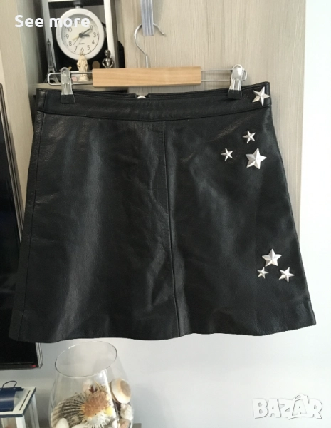 KATE MOSS кожена пола с метални елементи 38, снимка 1